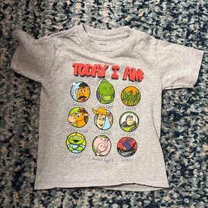 Toy Story Gray Graphic T-Shirt with Cartoon Characters